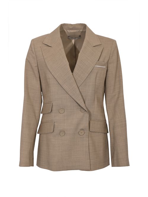 Giacca doppiopetto in flanella di lana merinos D. Exterior | 6192116VIS